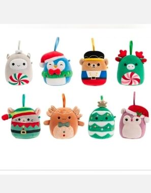 Squishmallows 4 Inch Plush Christmas Ornament 8 Pack Winter New In Package